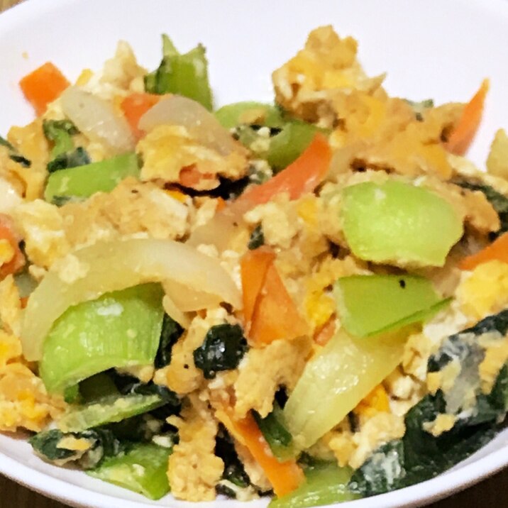簡単♪チンゲン菜の卵炒め